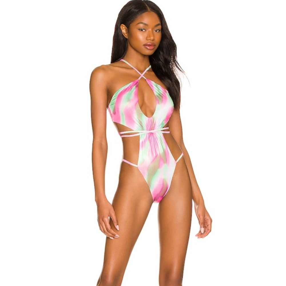 Lovers and Friends Like You Do One Piece in Pink Melon Skies
